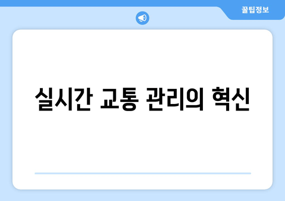 실시간 교통 관리의 혁신