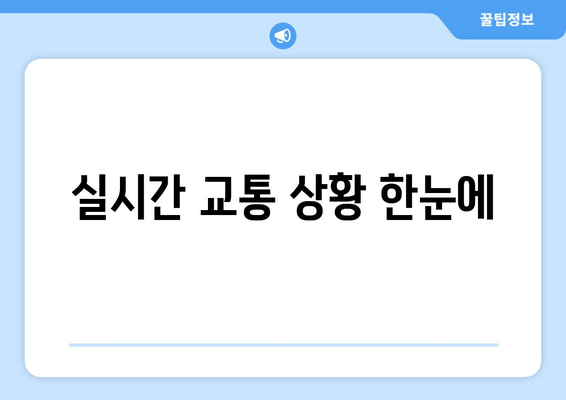 실시간 교통 상황 한눈에