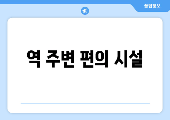 역 주변 편의 시설