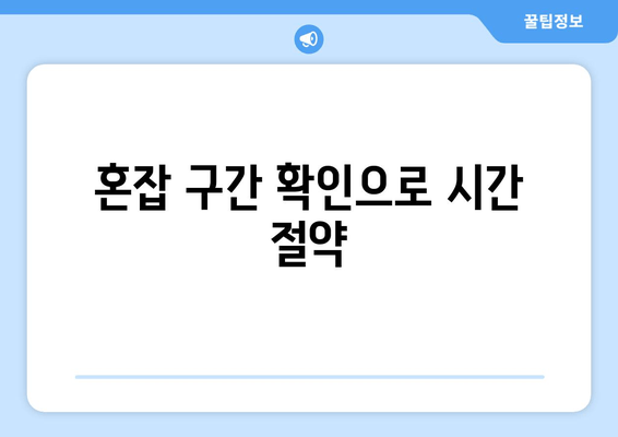 혼잡 구간 확인으로 시간 절약