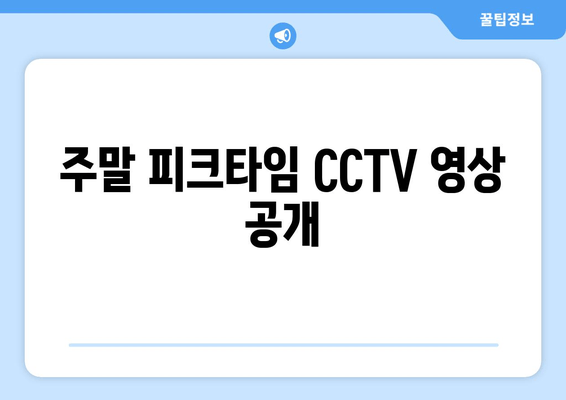 주말 피크타임 CCTV 영상 공개