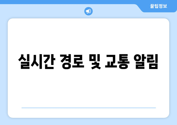 실시간 경로 및 교통 알림