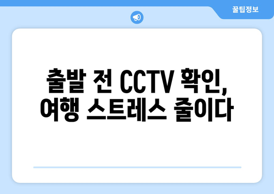 출발 전 CCTV 확인, 여행 스트레스 줄이다