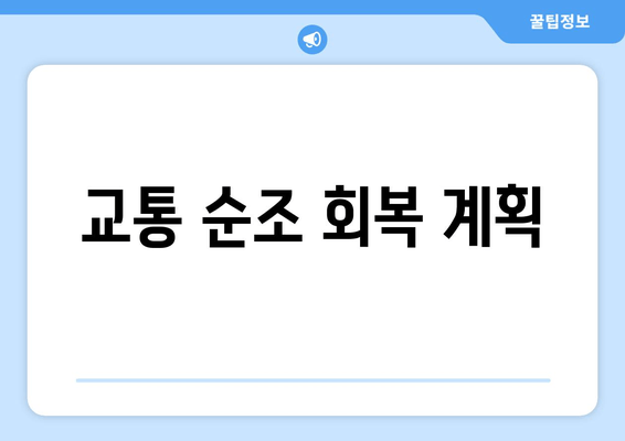 교통 순조 회복 계획