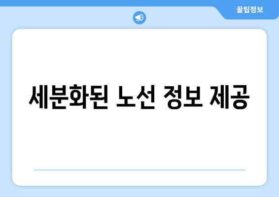 세분화된 노선 정보 제공