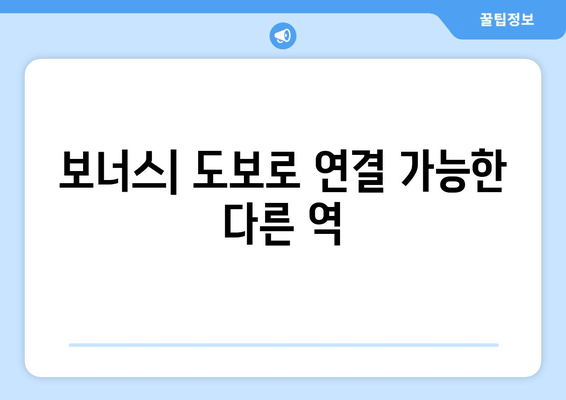 보너스| 도보로 연결 가능한 다른 역