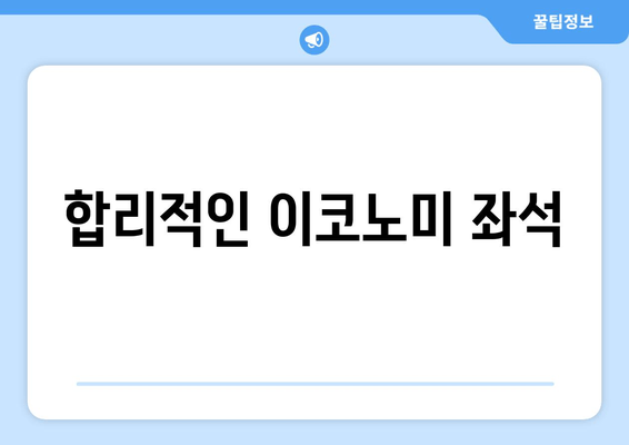 합리적인 이코노미 좌석