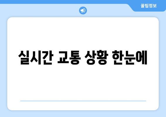 실시간 교통 상황 한눈에