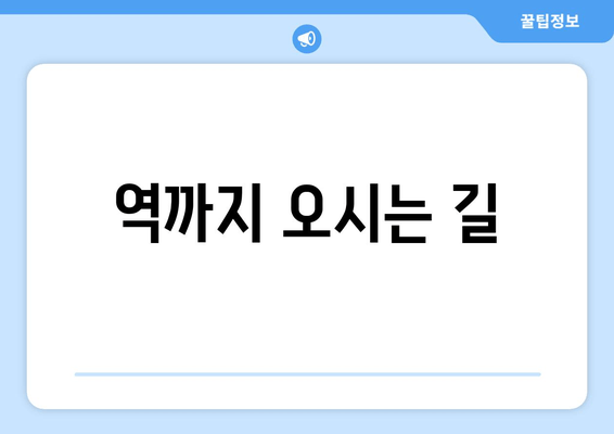 역까지 오시는 길