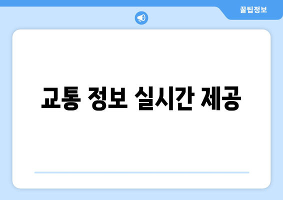 교통 정보 실시간 제공