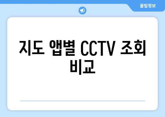 지도 앱별 CCTV 조회 비교