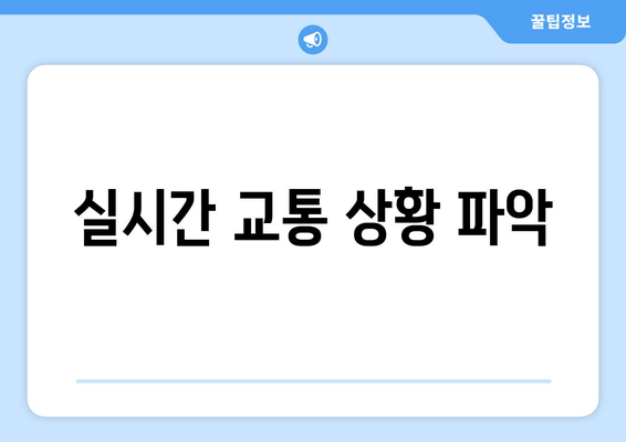 실시간 교통 상황 파악