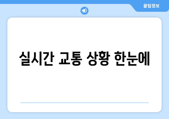 실시간 교통 상황 한눈에