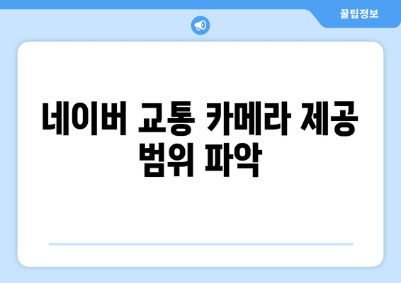 네이버 교통 카메라 제공 범위 파악