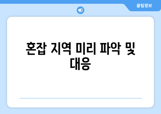 혼잡 지역 미리 파악 및 대응