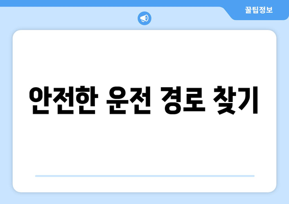 안전한 운전 경로 찾기