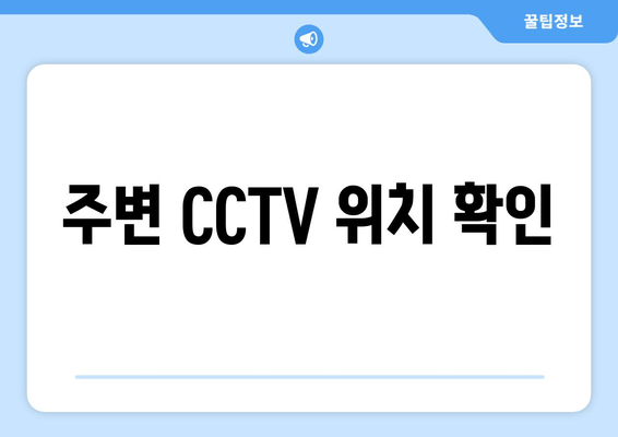 주변 CCTV 위치 확인