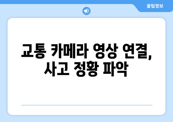 교통 카메라 영상 연결, 사고 정황 파악