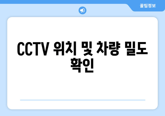 CCTV 위치 및 차량 밀도 확인