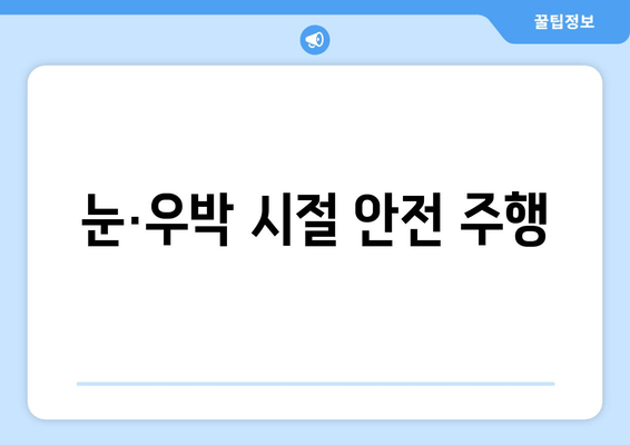 눈·우박 시절 안전 주행