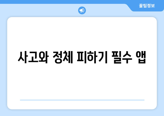 사고와 정체 피하기 필수 앱