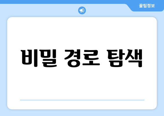 비밀 경로 탐색