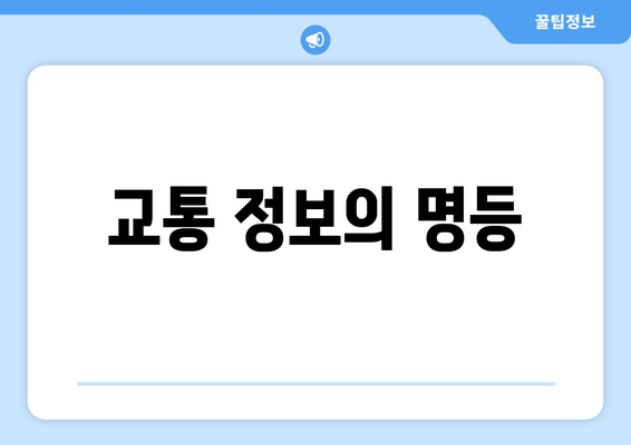 교통 정보의 명등