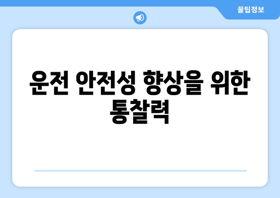 운전 안전성 향상을 위한 통찰력