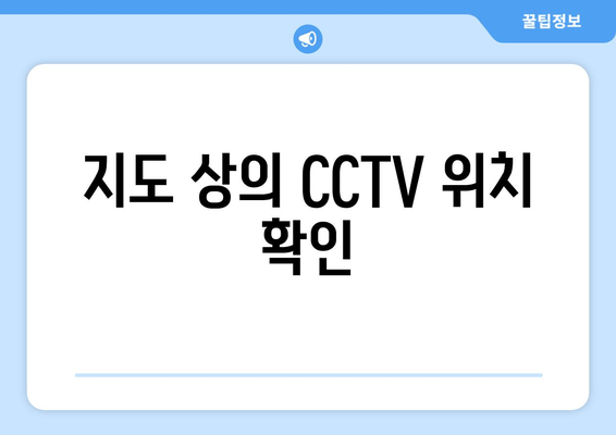 지도 상의 CCTV 위치 확인