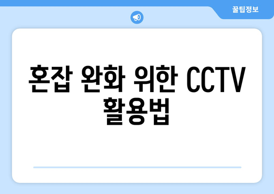 혼잡 완화 위한 CCTV 활용법