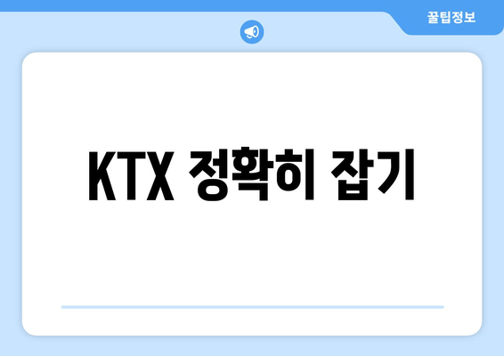 KTX 정확히 잡기