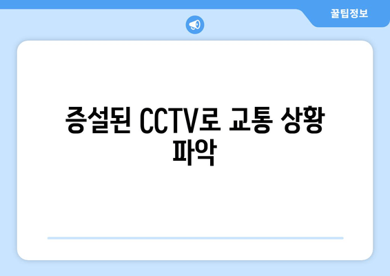 증설된 CCTV로 교통 상황 파악