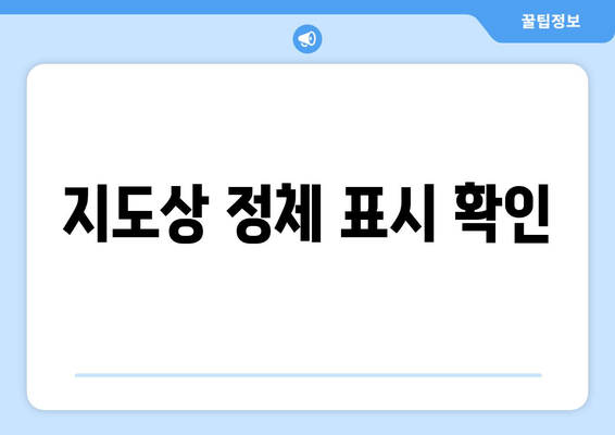 지도상 정체 표시 확인