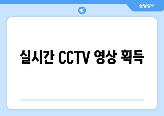 실시간 CCTV 영상 획득