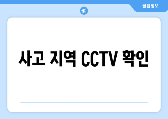 사고 지역 CCTV 확인