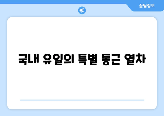 국내 유일의 특별 통근 열차