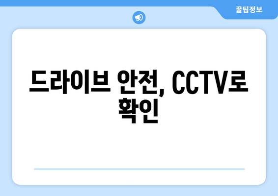 드라이브 안전, CCTV로 확인