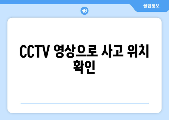 CCTV 영상으로 사고 위치 확인