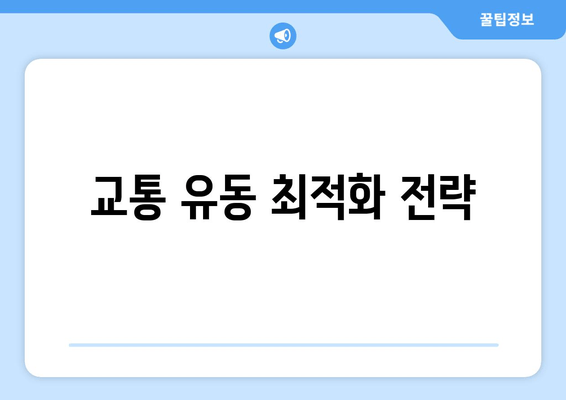 교통 유동 최적화 전략