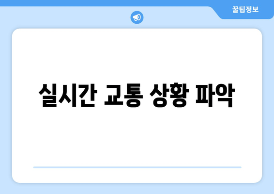 실시간 교통 상황 파악