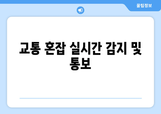 교통 혼잡 실시간 감지 및 통보