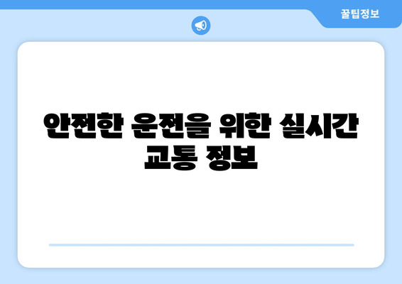 안전한 운전을 위한 실시간 교통 정보