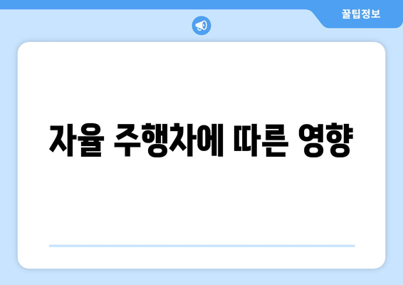 자율 주행차에 따른 영향