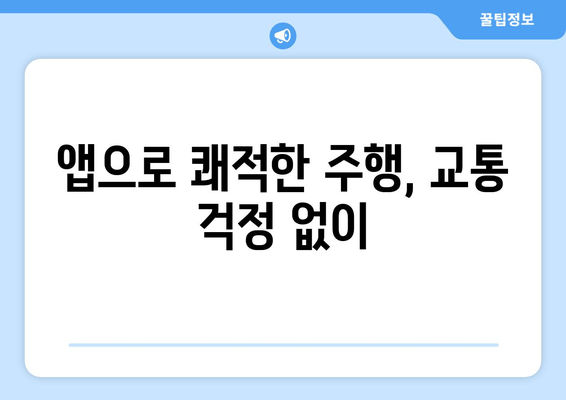 앱으로 쾌적한 주행, 교통 걱정 없이