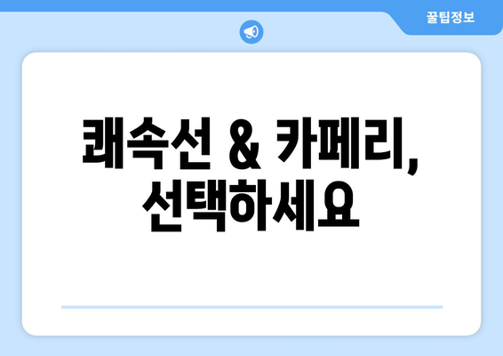 쾌속선 & 카페리, 선택하세요