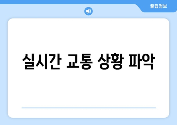 실시간 교통 상황 파악