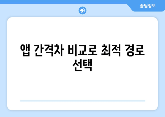 앱 간격차 비교로 최적 경로 선택