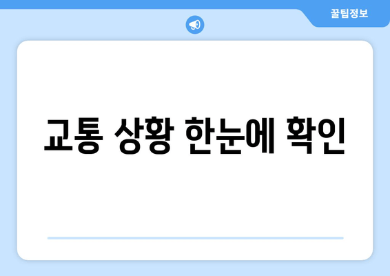 교통 상황 한눈에 확인