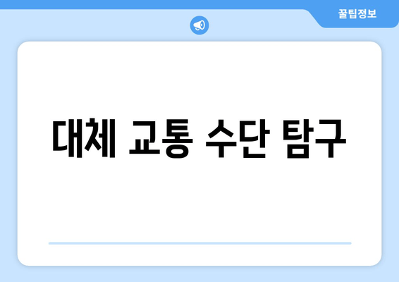 대체 교통 수단 탐구