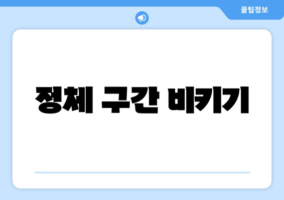 정체 구간 비키기